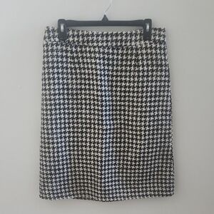 Sunyuestar Classic Fashion Black and White Houndstooth Skirt
